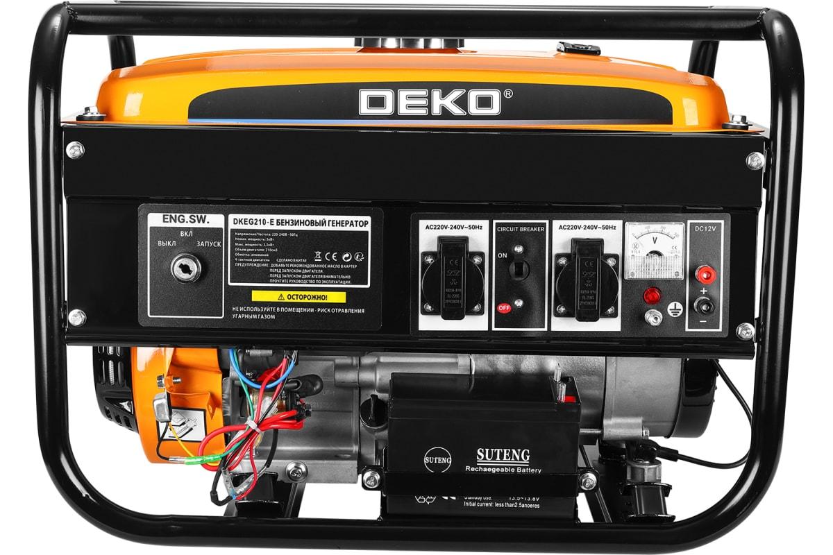 Бензиновый генератор Deko DKEG210-E - фото 3 - id-p213927232