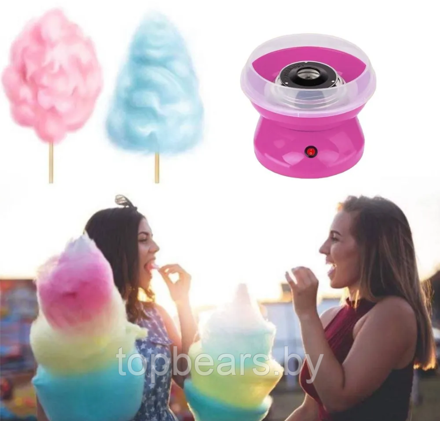 Аппарат для приготовления сладкой ваты Cotton Candy Maker (Коттон Кэнди Мэйкер для сахарной ваты) Розовая - фото 7 - id-p211205408