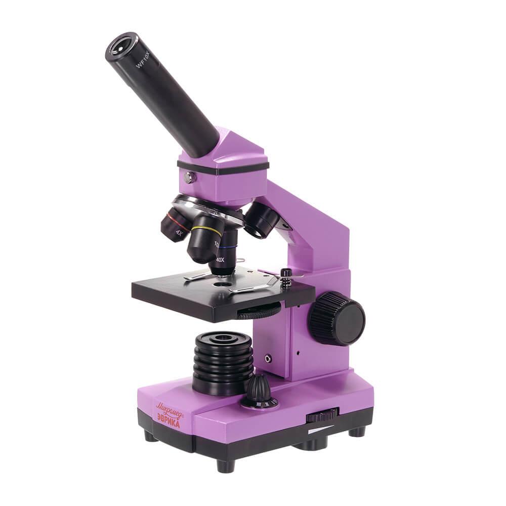 Микроскоп школьный Микромед Эврика 40х-400х в кейсе (аметист) (Аметист) - фото 1 - id-p108736399
