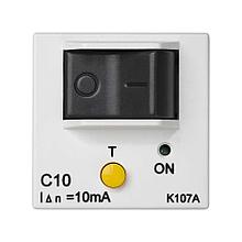 K107A/9 Термомагнитный дифференциальный автоматический 
выключатель 10 A / 10 мА модуль K45 белого цвета Simon