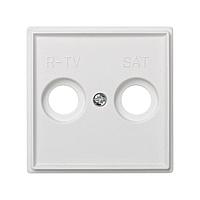 2705097-030 Накладка для розетки R-TV+SAT с пиктограммой "R-TV SAT" IK07 белого цвета Scudo