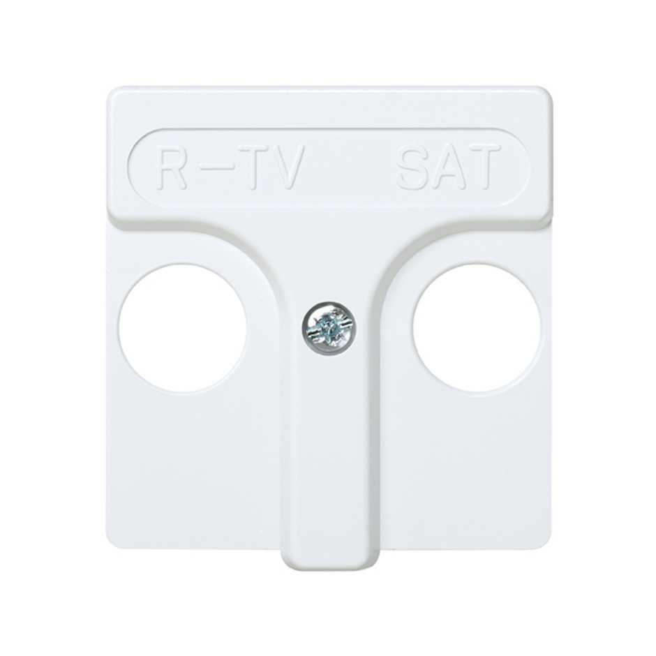 27097-34 Накладка для розетки R-TV+SAT с пиктограммой "R-TV SAT" белого цвета - фото 1 - id-p213928643