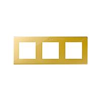 2400630-066 Рамка на 3 поста цвета золото Harmonie
