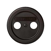 88097-32 Накладка для розетки R-TV+SAT с пиктограммой 
"R-TV SAT" коричневого цвета