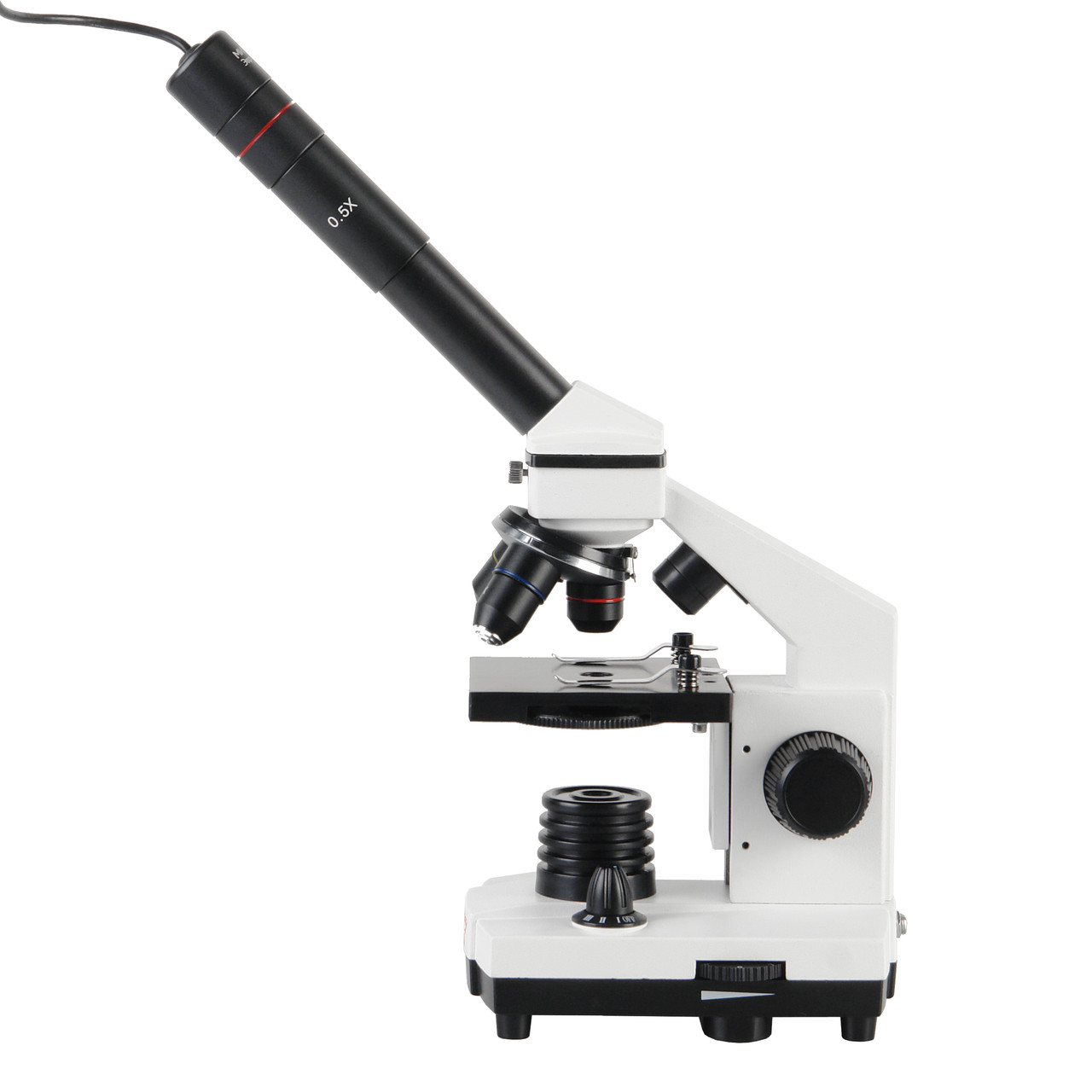 Микроскоп школьный Микромед Эврика 40х-1280х с видеоокуляром в кейсе - фото 2 - id-p148584849
