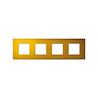 2700647-081 Накладка декоративная для базовой рамки на 4 поста гаммы Artic матового желтого цвета Play