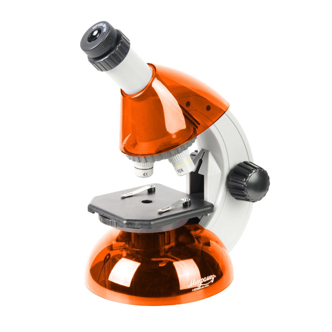 Микроскоп Микромед Атом 40x-640x (лазурь) (Апельсин)