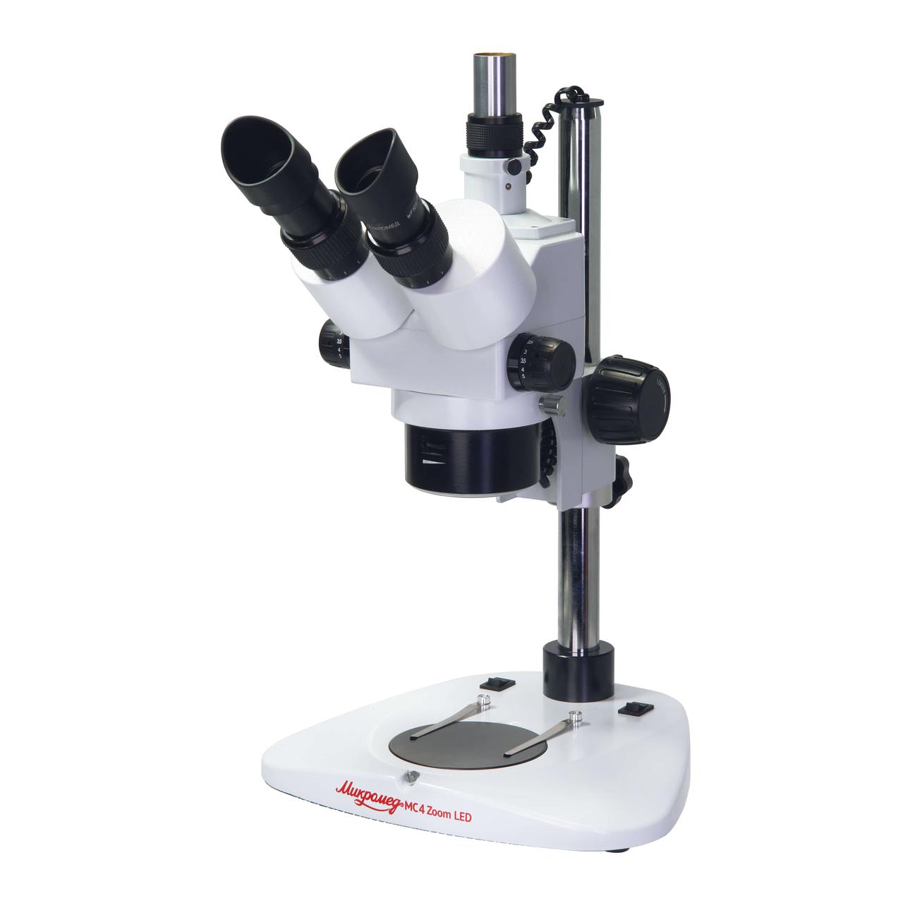 Микроскоп стерео МС-4-ZOOM LED (тринокуляр) - фото 1 - id-p148584892
