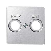 82097-93 Накладка для розетки R-TV+SAT с пиктограммой "R-TV SAT" цвета холодный алюминий Detail