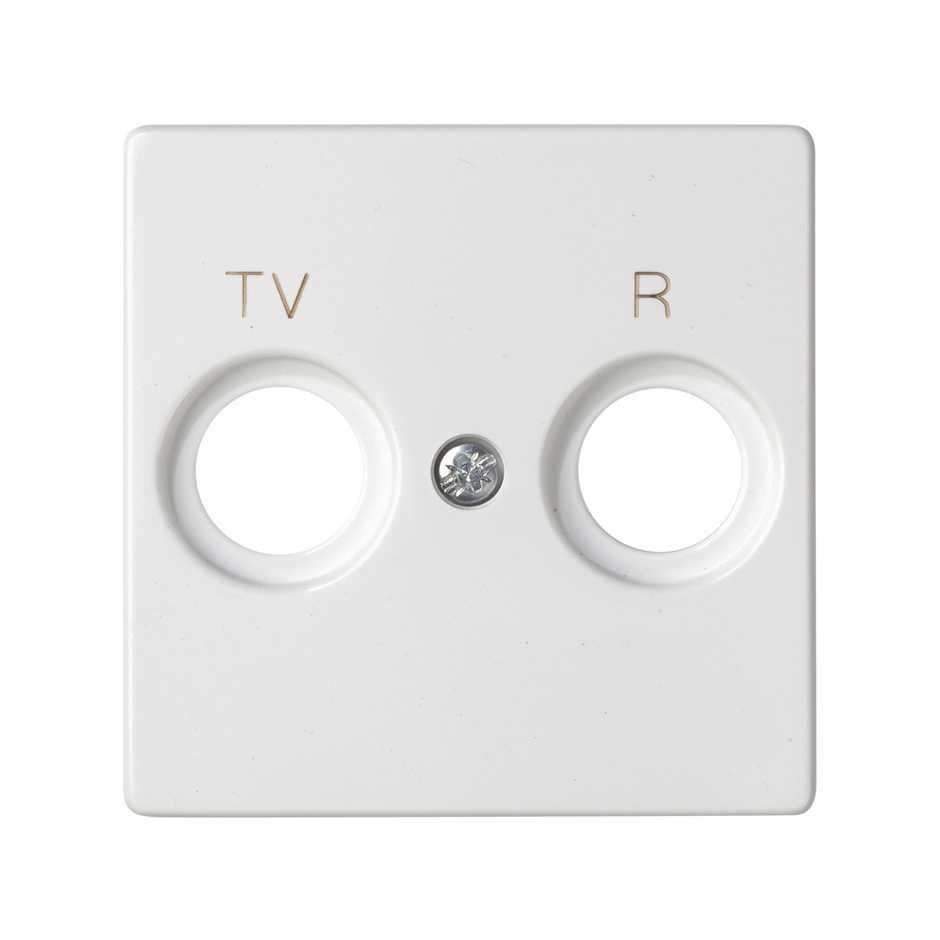 82053-30 Накладка для розетки R-TV+SAT с пиктограммой "TV R" белого цвета - фото 1 - id-p213929063