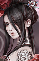 Рисование по номерам "Китайская девушка" картина