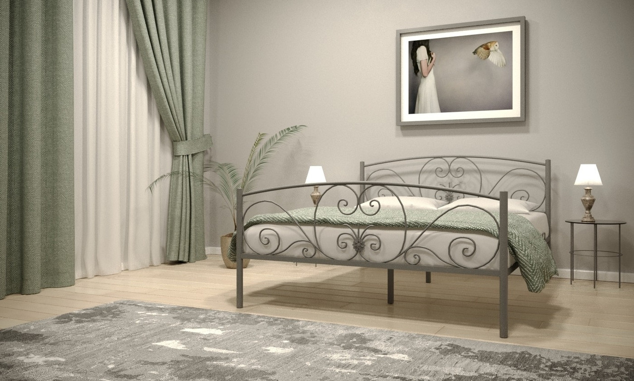 Кровать НИМФЕЯ (Серый муар) Князев-Мебель 200, 160 - фото 1 - id-p213931623