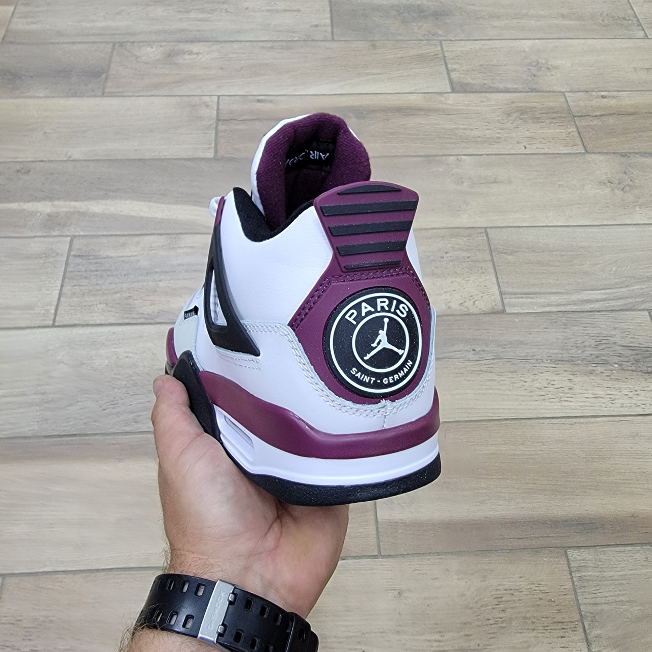 Кроссовки Paris Saint Germain X Air Jordan 4 Retro GS Bordeaux - фото 5 - id-p168161795