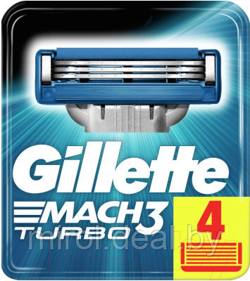 Набор сменных кассет Gillette Mach3 Turbo - фото 1 - id-p213932308