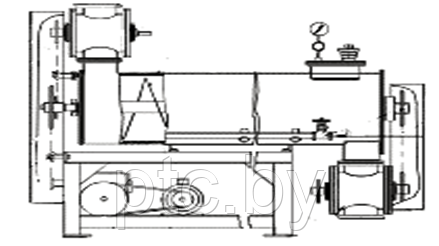 ГОРИЗОНТАЛЬНЫЙ ШНЕКОВЫЙ ПРОПАРИВАТЕЛЬ - фото 1 - id-p213934120