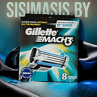 Сменные кассеты для бритья, Gillette Mach 3, оригинал, 8 шт.