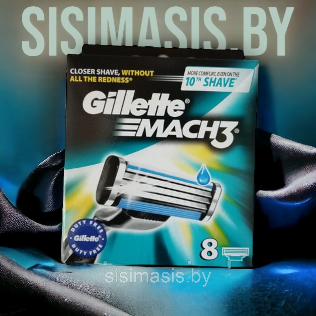 Сменные кассеты для бритья, Gillette Mach 3, оригинал, 8 шт. - фото 1 - id-p129332554