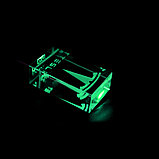 Стеклянная флешка  16 ГБ с подсветкой зеленого цвета для нанесения логотипа, фото 5