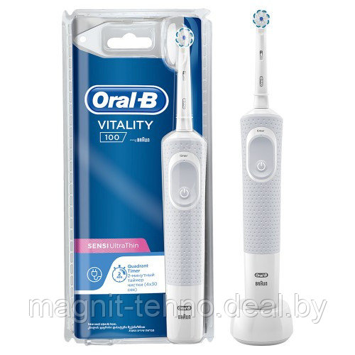 Электрическая зубнaя щеткa Braun Oral-B Vitality 100 Sensi White D100.413.1 Белый - фото 2 - id-p213935187