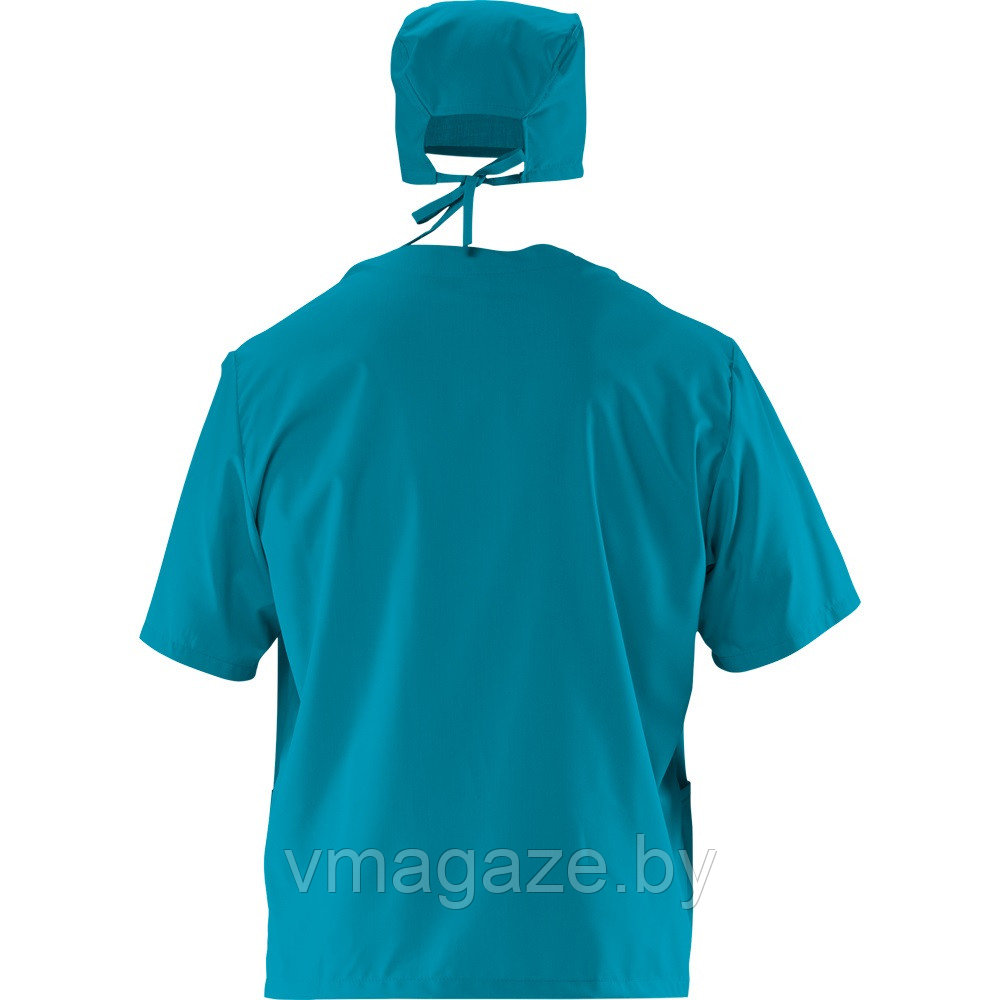 Хирургический костюм мужской + колпак (цвет изумрудный) - фото 3 - id-p203591788