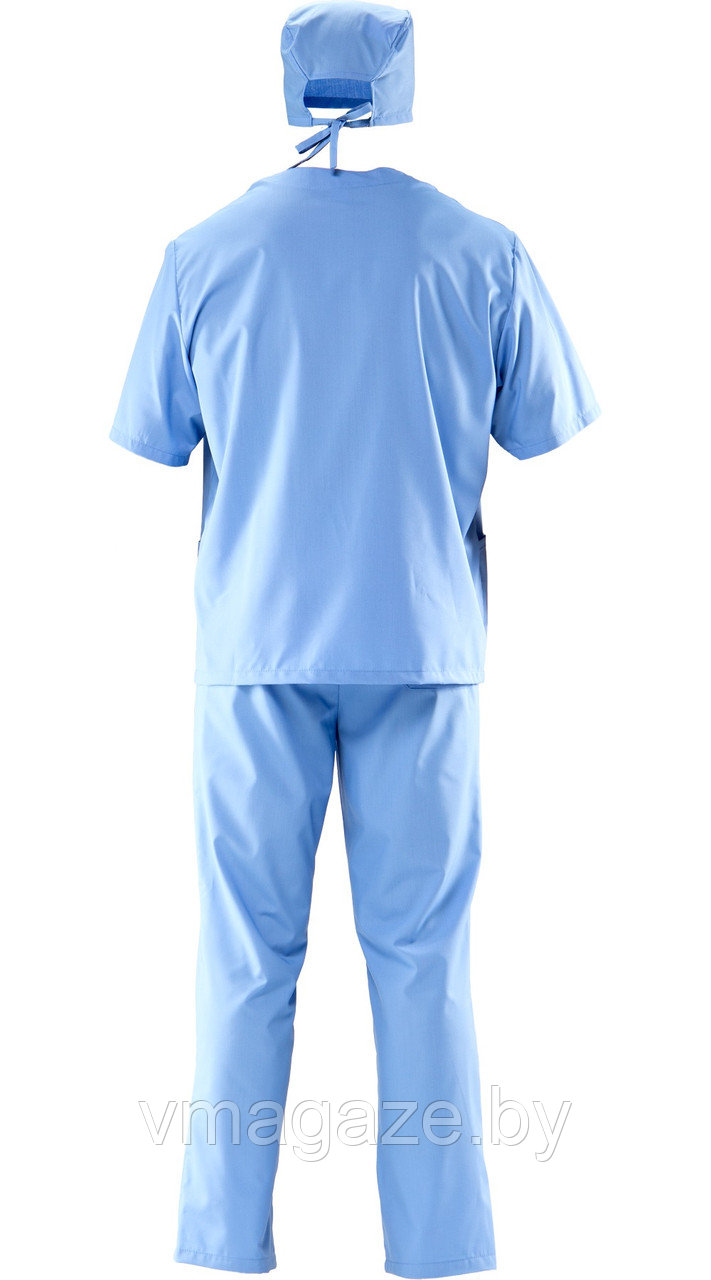 Хирургический костюм мужской + колпак (цвет голубой) - фото 3 - id-p203591820