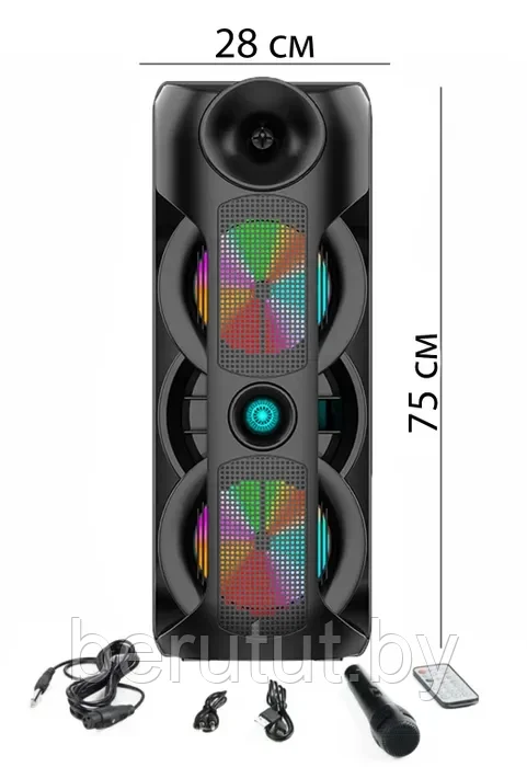 Акустическая колонка напольная Bluetooth ZQS 8202А с микрофоном - фото 7 - id-p213936040