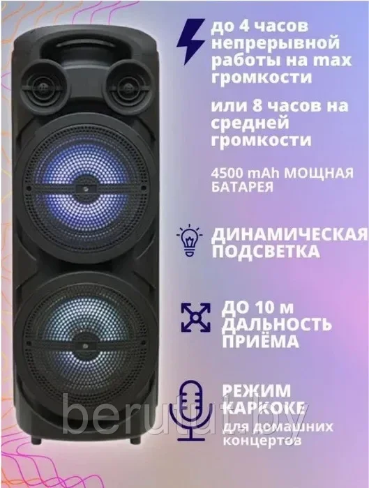 Акустическая колонка напольная Bluetooth HIKUGO KG -9901 с микрофоном - фото 6 - id-p213936047