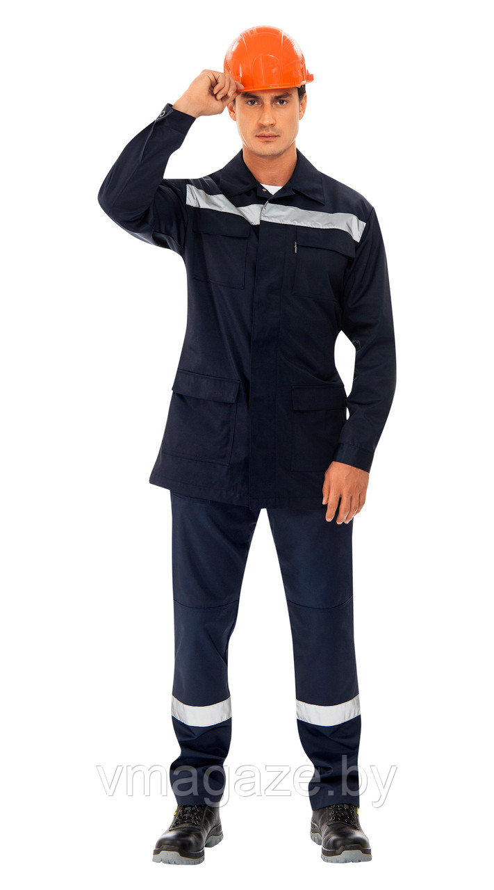 Костюм рабочий Мастер с брюками (цвет темно-синий) - фото 5 - id-p213937141