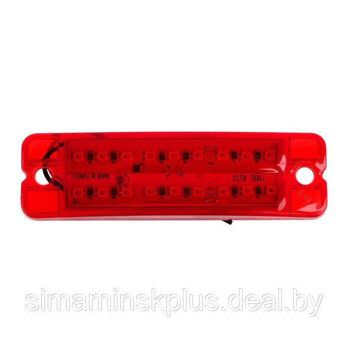 Фонарь габаритный 18-ти диодный LED, красный, 12 - 24 В, 100 мм, 4372 - фото 3 - id-p213937267