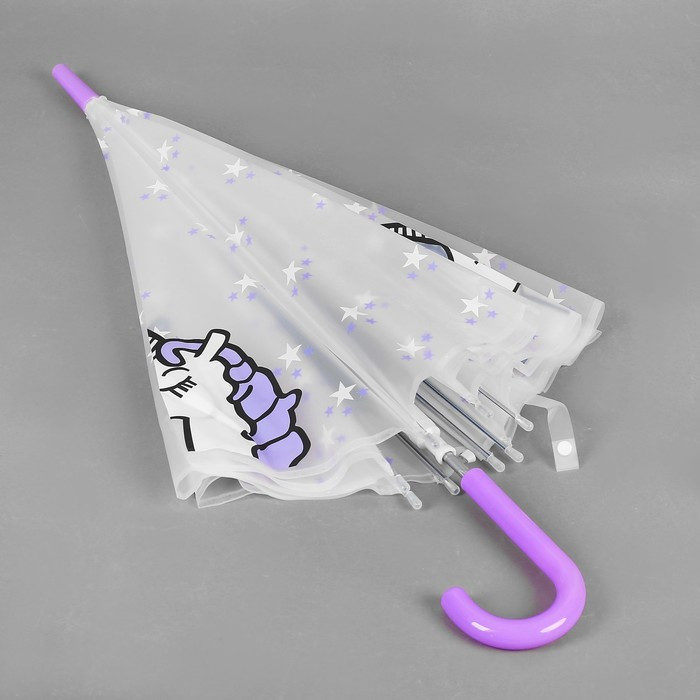 Зонт детский "Единорог", фиолетовый, d=90 см - фото 3 - id-p213937233