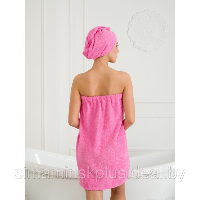 Набор для бани женский: чалма, парео, рукавица, размер S-L - фото 3 - id-p213937720