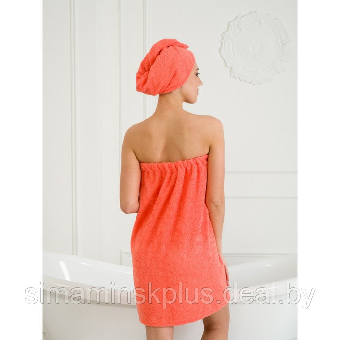 Набор для бани женский: чалма, парео, рукавица, размер S-L - фото 2 - id-p213937724