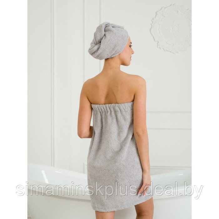 Набор для бани женский: чалма, парео, рукавица, размер S-L - фото 3 - id-p213937727