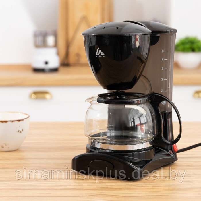 Кофеварка Luazon LKM-651, капельная, 650 Вт, 0.6 л, чёрная