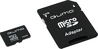 Карта памяти Qumo QM16(G)MICSDHC10 microSDHC 16Gb Class10 + microSD-- SD Adapter