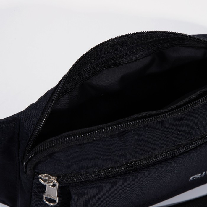 Поясная сумка на молнии, 3 наружных кармана, цвет чёрный - фото 6 - id-p213938306