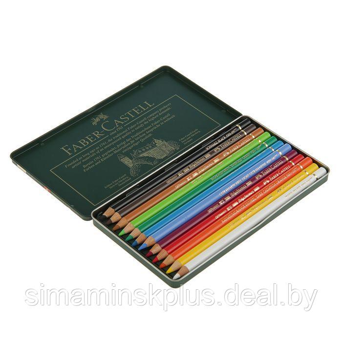 Карандаши художественные цветные Faber-Castell Polychromos® 12 цветов, в металлической коробке - фото 2 - id-p213938206