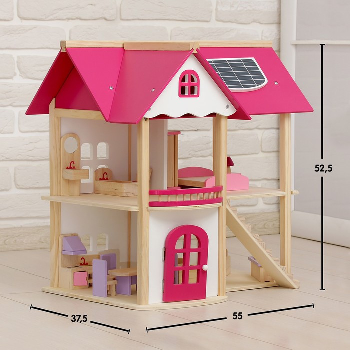 Кукольный домик "Розовое волшебство", с мебелью - фото 1 - id-p213938338