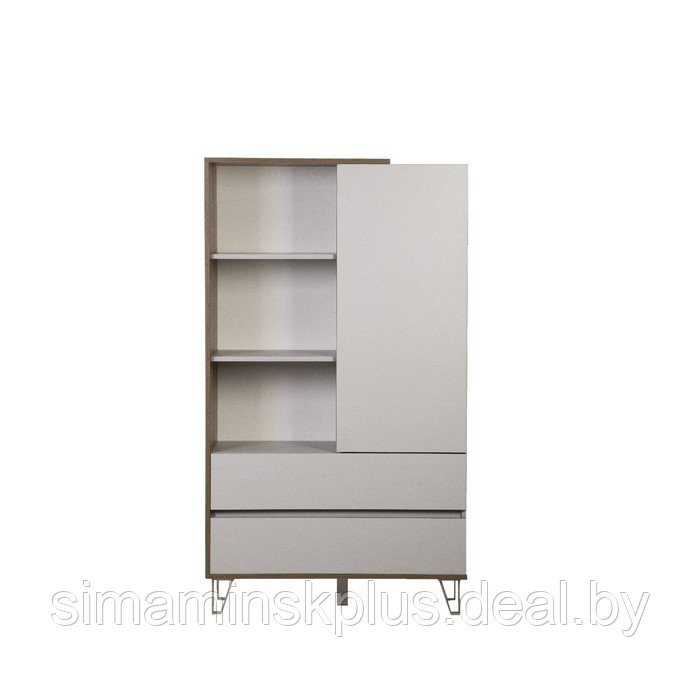 Шкаф комбинированный «Гавана» 58.10, 900×383×1560 мм, цвет кейптаун / серый - фото 3 - id-p213939470