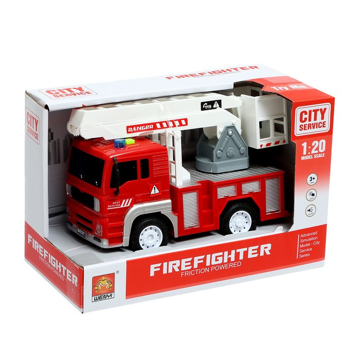 Машина инерционная «Пожарная служба», 1:20, свет и звук - фото 6 - id-p213939414