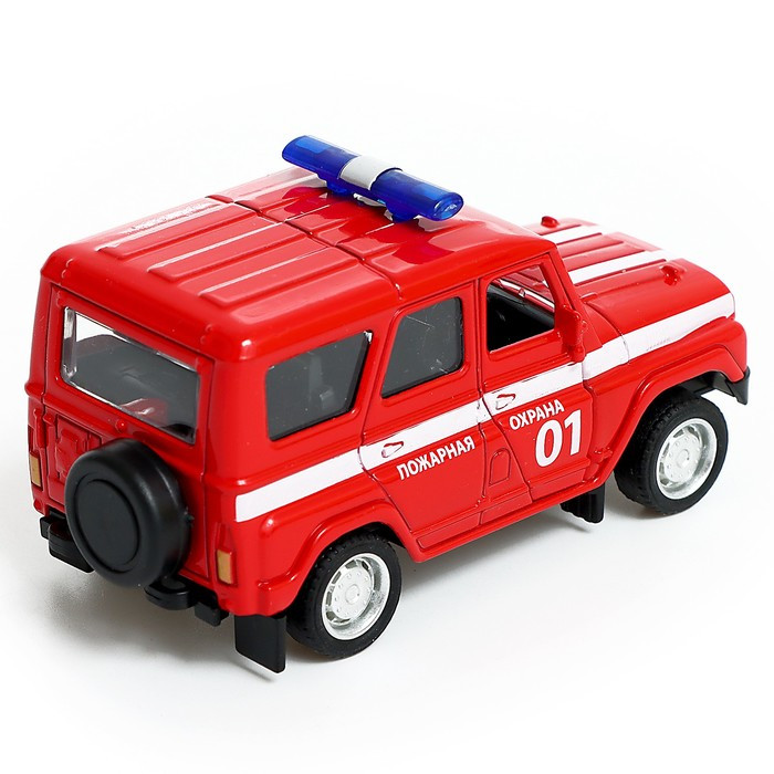 Машина металлическая УАЗ Hunter «Пожарная охрана», инерция, 1:43 - фото 3 - id-p213939117