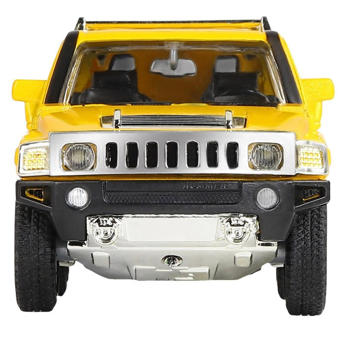 Машина металлическая Hummer H3 1:32 цвет жёлтый инерция, световые и звуковые эффекты, открываются двери - фото 6 - id-p213939189