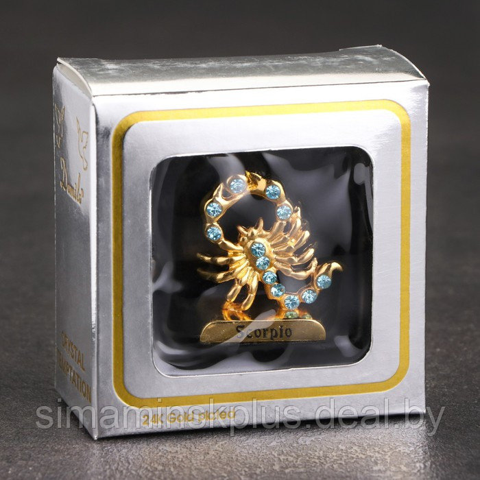 Сувенир знак зодиака "Скорпион", с кристаллами - фото 4 - id-p213942186