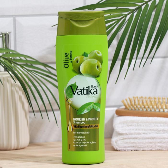 Шампунь для волос Dabur VATIKA Naturals Nourish & Protect питание и защита, 400 мл - фото 1 - id-p213942940