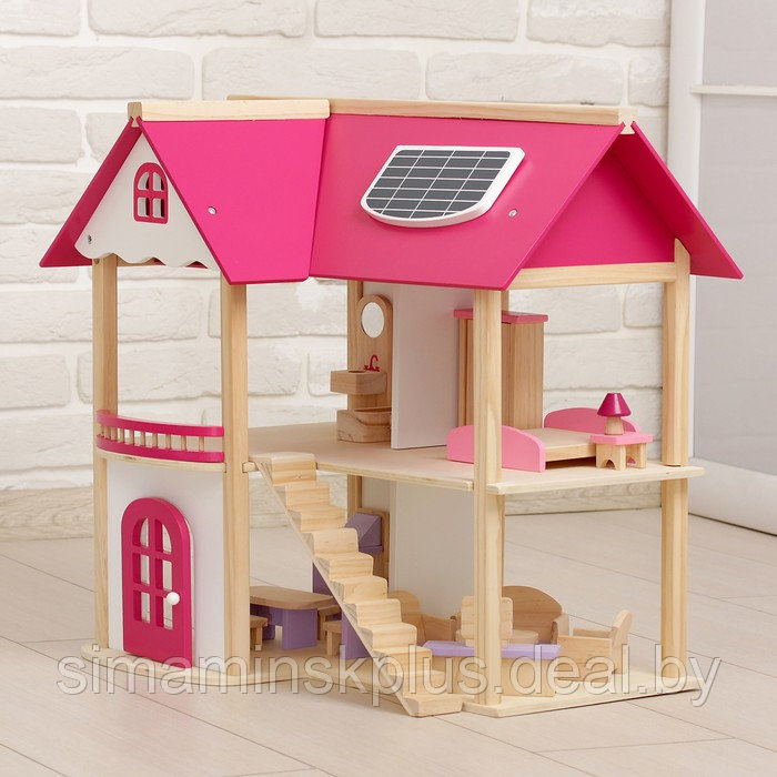 Кукольный домик "Розовое волшебство", с мебелью - фото 2 - id-p213943892