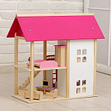 Кукольный домик "Розовое волшебство", с мебелью, фото 4