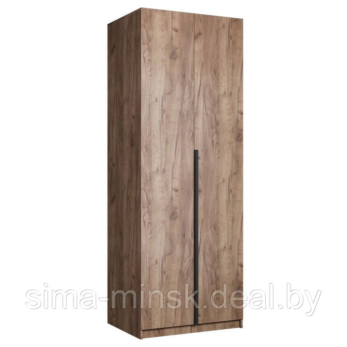 Шкаф 2-х дверный «Локер», 800×530×2200 мм, со штангой, цвет дуб табачный - фото 1 - id-p213945149