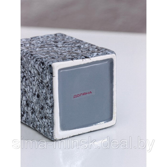 Дозатор для жидкого мыла Доляна «Гранит», 400 мл, цвет серый - фото 4 - id-p213945973