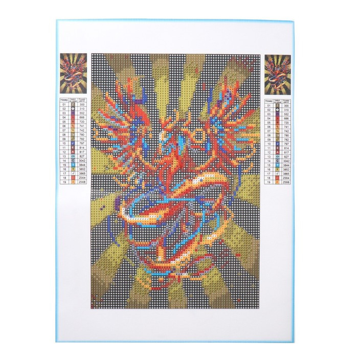 Алмазная мозаика со светящимися стразами «Птица» 20х30 см, на холсте - фото 2 - id-p213943620