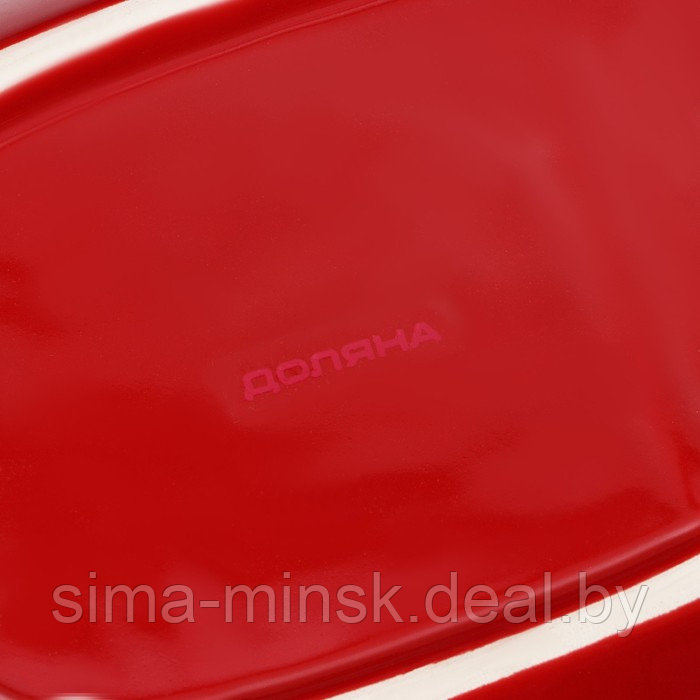 Маслёнка Доляна «Гранат», 17,2×12,4×8,5 см, цвет красный и белый - фото 4 - id-p213947779